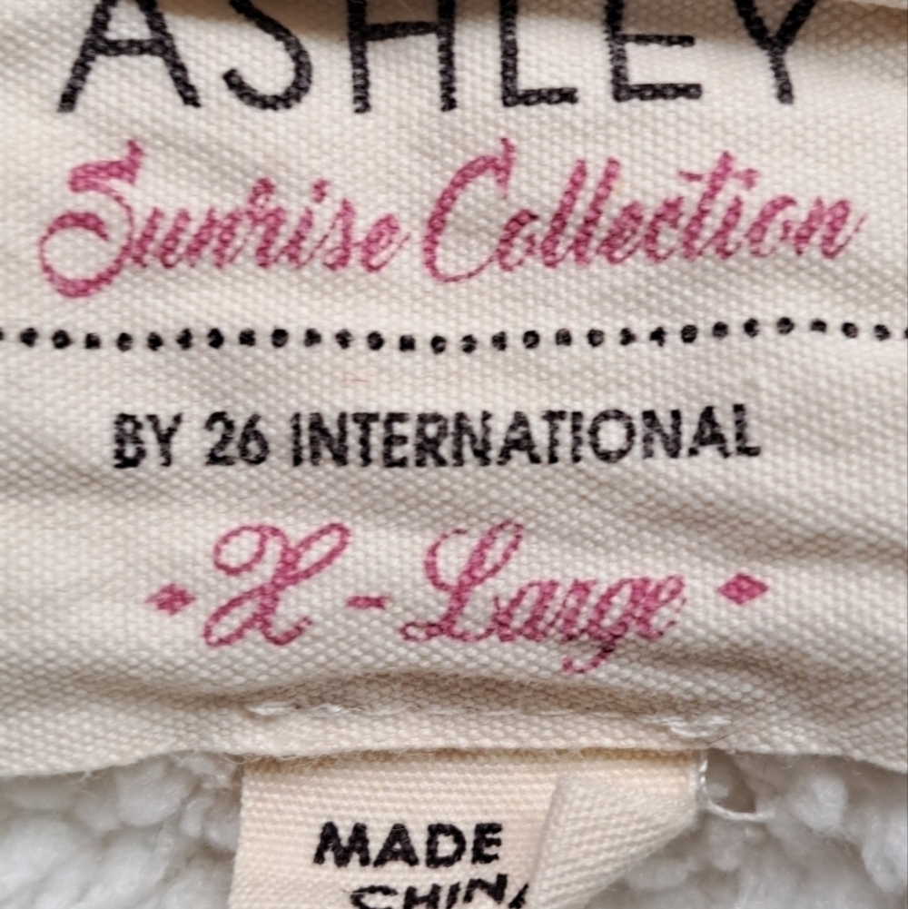 Ashley Sunrise Collection Waffle Knit Sweater/Jacket      Size L - Picture 6 of 6